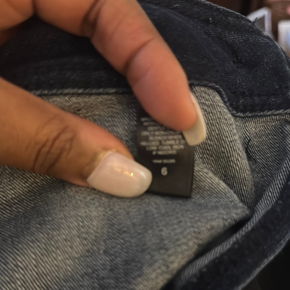 Express Blue Jean Shorts High-Waisted Classic - Picture 3 of 3